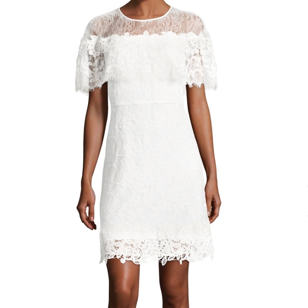 NWT kobi halperin white lace dress size 4